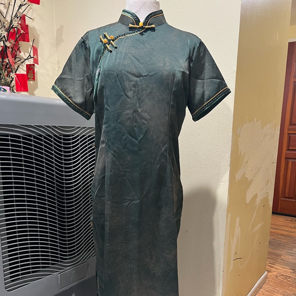 4XL silk cheongsam ，Qipao dress /chinese traditional dress #7